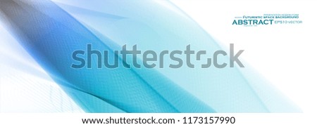 Abstract blue background, futuristic wavy illustration