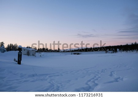Winter scenes in Lapland Finland