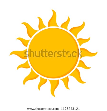 Sun - flat design icon. Vector illustration