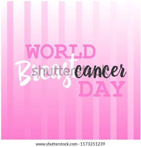 Breast cancer awareness ads poster. Vetor design template. Pink Ribbon. Banner October is cancer Awareness Month.
