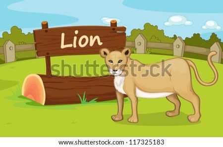 Illustration of animal enclosure at the zoo