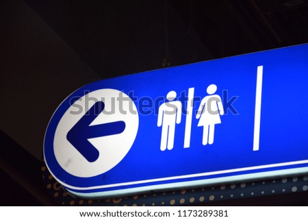 Blue WC sign