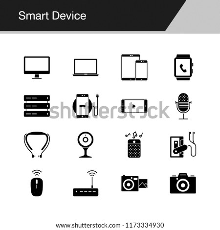 Smart Device icons. Design for presentation, graphic design, mobile application, web design, infographics. Vector illustration.
