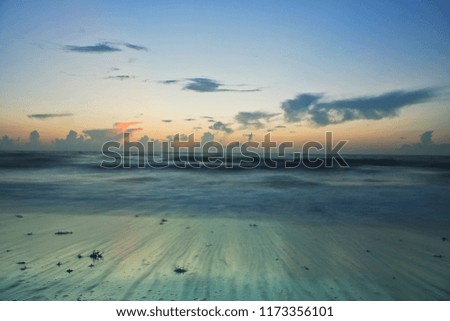 Dawn waves at the beach.