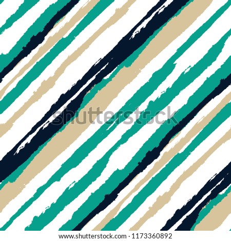 Seamless Diagonal Grunge Stripes. Abstract Texture with Dry Brush Strokes. Scribbled Grunge Rapport for Fabric, Cloth, Paper Rustic Vector Background.