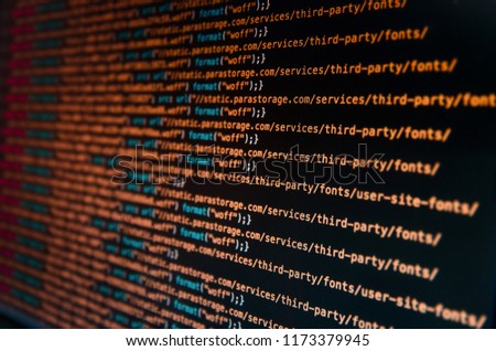 Desktop source code and technology background, Developer or programer with coding and programming, Wallpaper by Computer language and source code, Computer virus and Malware attack.