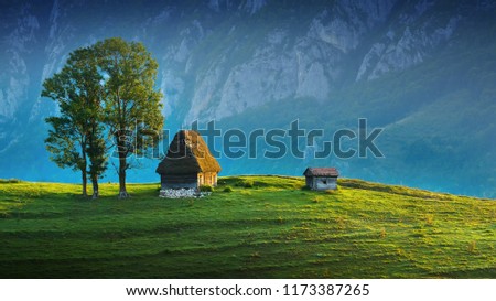 Landscape from Transylvania - Dumesti, Romania Royalty-Free Stock Photo #1173387265