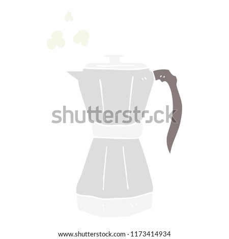 flat color illustration of stovetop espresso maker