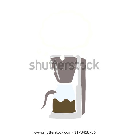 flat color illustration of coffee maker