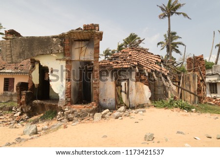 Broken Homes after Tsunami, India