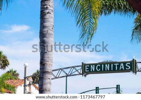 Encinitas California Welcome Royalty-Free Stock Photo #1173467797