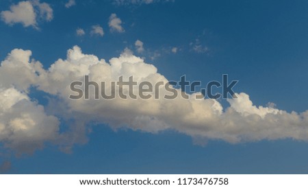 The sky and a large white cloud.