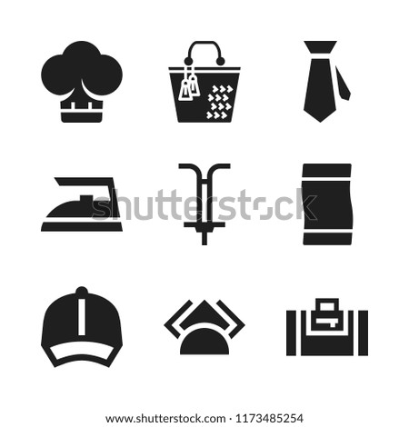 cotton icon. 9 cotton vector icons set. iron, beach towel and bag icons for web and design about cotton theme
