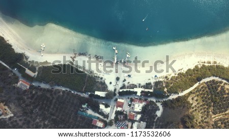 Greece, Crete, Kournas lake by drone mavic