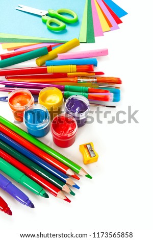 colorful tools for creative work