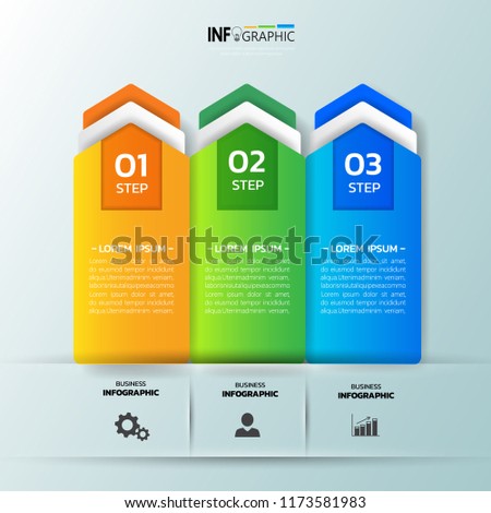 Modern Infographics design template, Business concept with 3 steps or options, can be used for workflow layout, diagram, annual report, web design. Creative banner,label vector.