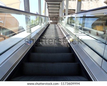 Outdoor escalator in bangkok thailand.