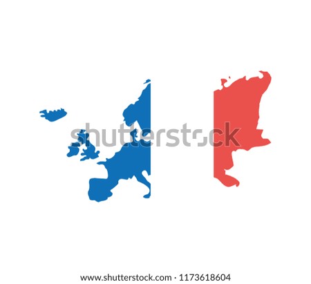 europe geography map location design