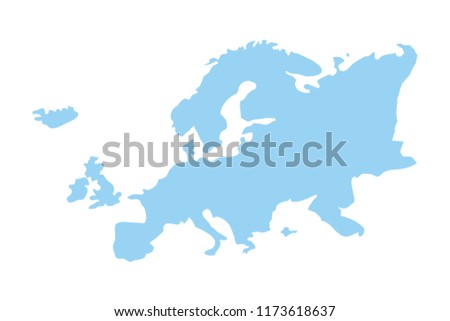 europe continent geography map design