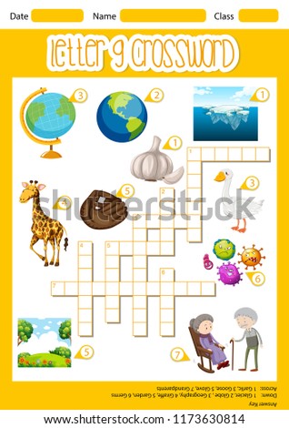 The Letter G Crossword illustration