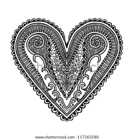 Hand drawn heart, illustration design element
