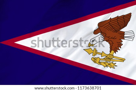 American Samoa Waving Flag