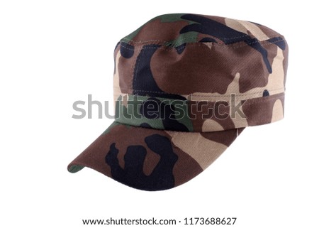 Army cap isolated on white