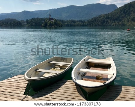 panoramic view of Lake Bled in Slovenia