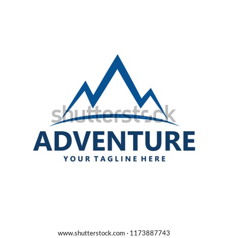 mountain, adventure logo design template