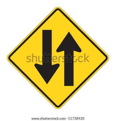 TWO-WAY-TRAFFIC-CROSSES-ONE-WAY Stock Vector Images - Avopix.com