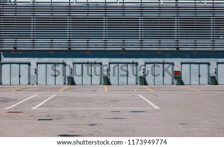 The National Autodrome of Monza - Pit Stop Lines and Garage Area in an Empty Race Track - Monza Circuit in Lombardy - Italy 2