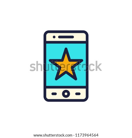 icon business mobile star