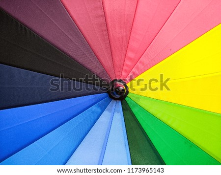 The colorful umbrella pattern background. 
