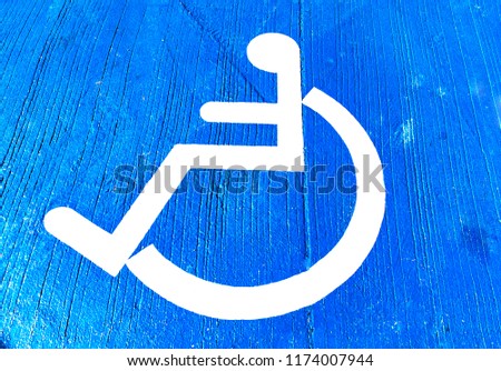 
Parking mark of the disabled