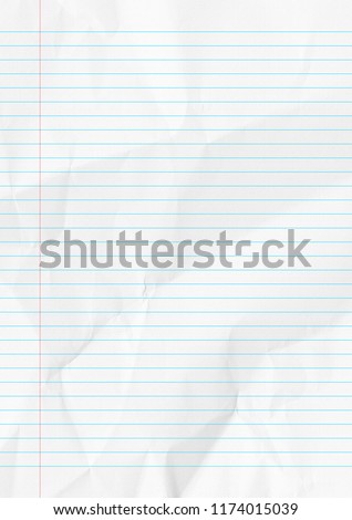 White lines paper with margin  Royalty-Free Stock Photo #1174015039