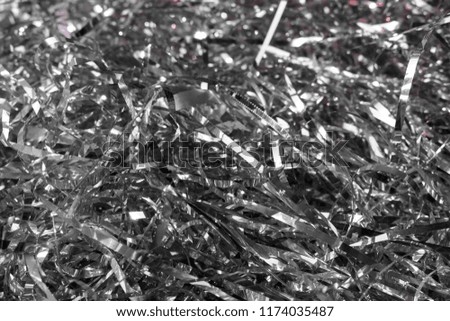 silver ribbons background for Christmas decoration concepts
