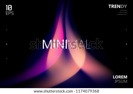 Trendy Minimalistic Fluid Blurred Gradient Background. Modern Backdrop for Poster, Brochure, Advertising, Placard, Invitation Card, Music Festival, Night Club, Landing Page Webside