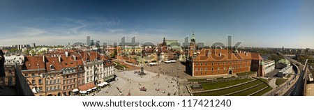 Warsaw Old Town Panorama Royalty-Free Stock Photo #117421240
