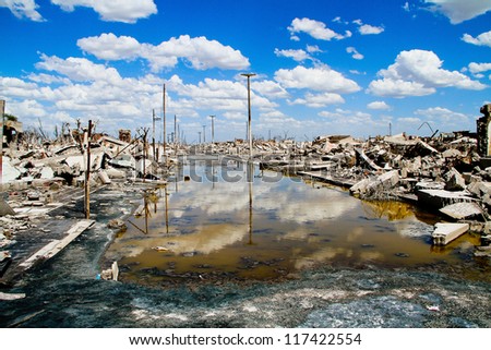 Abstract picture of ecological problems, shot in Epecuen (Dead City), Argentina.