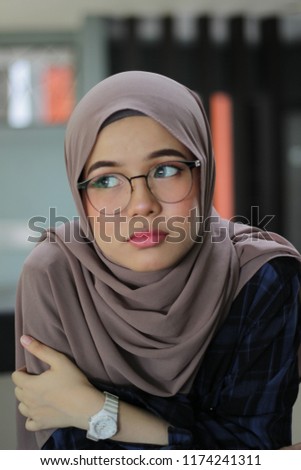 Asian women fashion using scarf for hijab