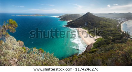 Panorama photo of Shoal Bay, Nelson Bay, Australia