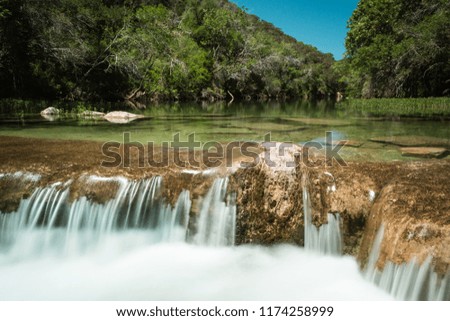Small cascade on Barton Creek in Austin, Texas