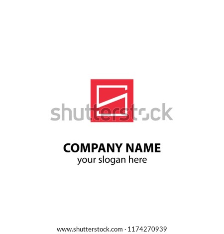 square logo design element, abstract logo design use square as element