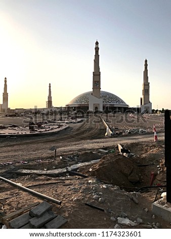 Sheikh Khalifa Bin Zayed Grand Mosque in al ain city under construction