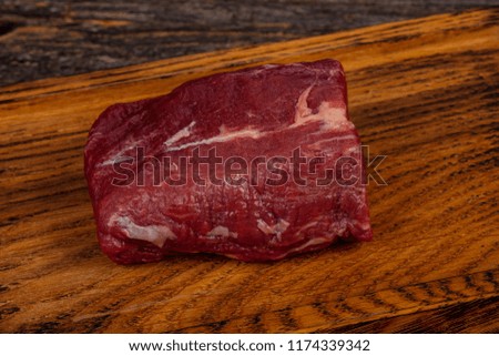 Raw beef steak Fillet Black Angus