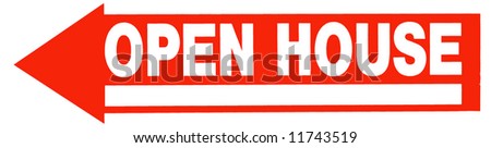 Open house banner sign