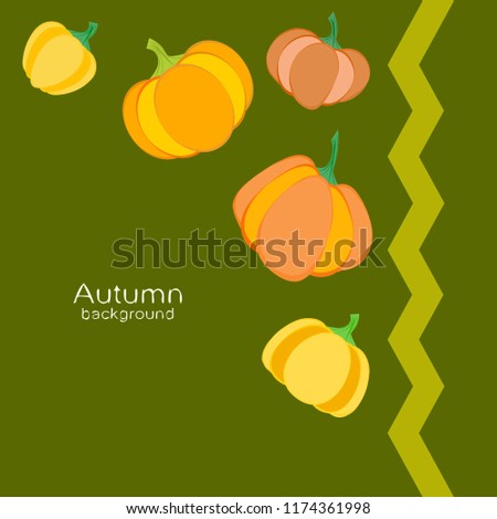 Pumpkin autumn vector background