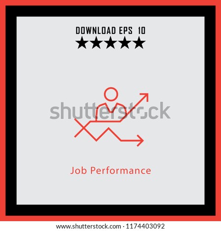 Job Performance  line icon