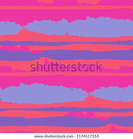 Grunge Background with Stripes. Painted Lines. Texture with Horizontal Brush Strokes. Scribbled Grunge Motif for Sportswear, Fabric, Cloth. Rustic Vector Background with Stripes