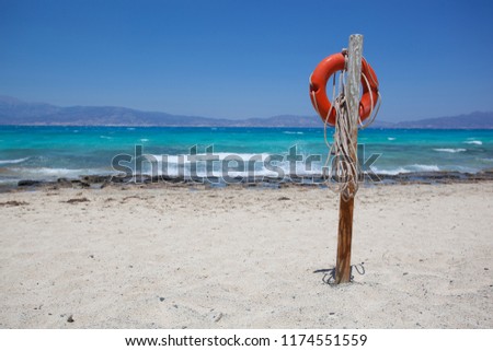 Sand beach, Chrissi island in Crete, Greece